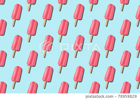 Ice cream seamless pattern on blue background Ice cream seamless pattern on blue background 78959829