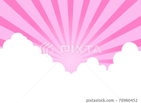 Radiation cumulonimbus pink illustration background 78960452