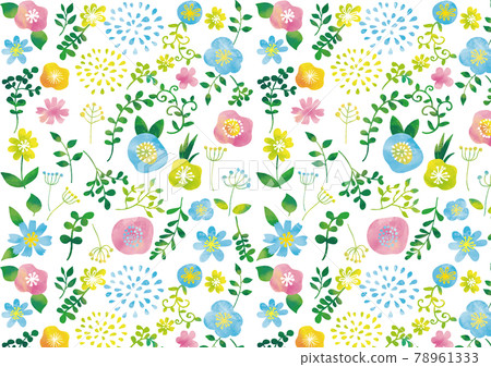 斯堪的納維亞花卉圖案多彩(水彩味道)圖案 斯堪的納維亞花卉圖案多彩(水彩味道)圖案 78961333