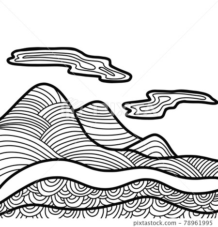 Abstract mountain range landscape 78961995