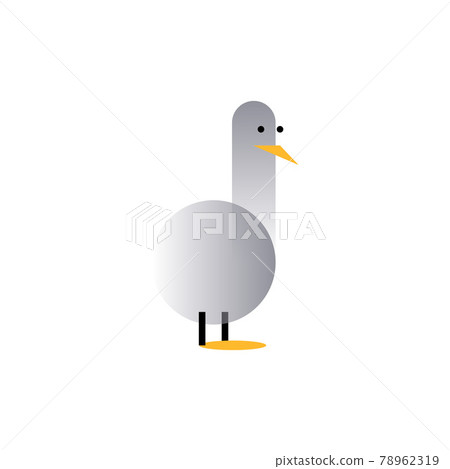 Goose. Vector logo in bold line style Goose. Vector logo in bold line style 78962319