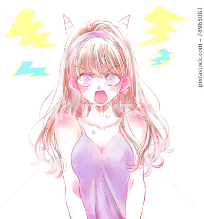 一個女人生氣時哭了 一個女人生氣時哭了 78963081