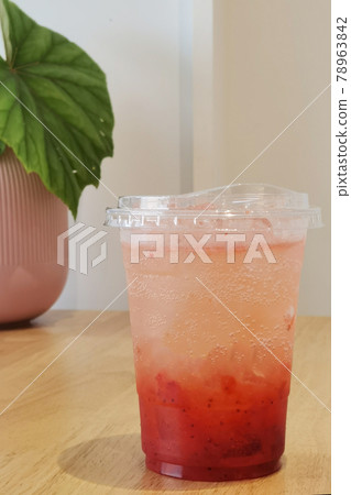 close up of strawberry italian soda close up of strawberry italian soda 78963842