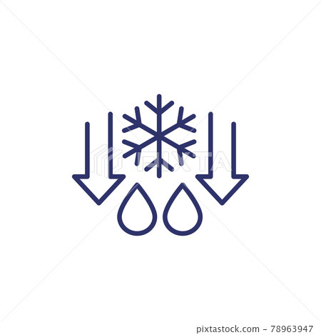 defrost line icon on white defrost line icon on white 78963947