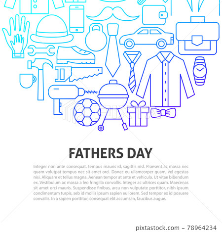 Fathers Day Line Concept 78964234