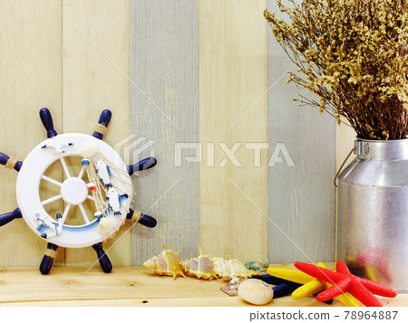 nautical concept with marine life style objects with space background nautical concept with marine life style objects with space background 78964887