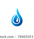 water drop logo, blue waterdrop symbol letter d  icon vector design 78965053