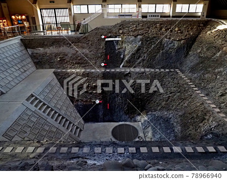 Scenery of the earthquake fault observation hall 78966940