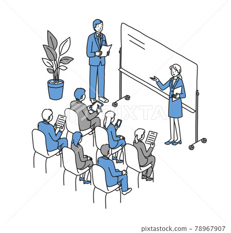 參加研討會的西裝革履的男女 78967907