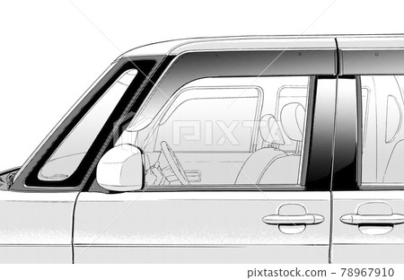 卡通風格鋼筆劃插畫車_輕型車 78967910