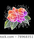 Illustration of roses watercolor style 78968351