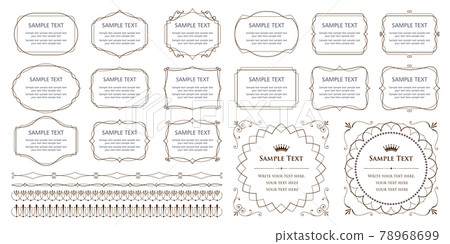 Vintage ornament set. Various frames and borders. 78968699