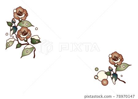 Snow and camellia vector illustration material Snow and camellia vector illustration material 78970147