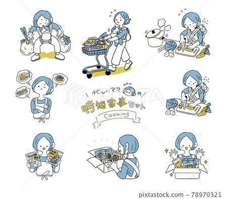 忙碌媽媽省時的家務，做飯簡單 78970321