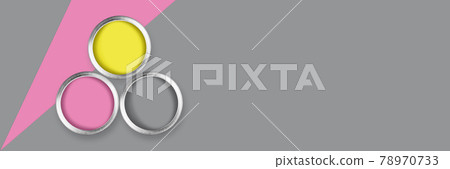 Three cans of paint. 78970733