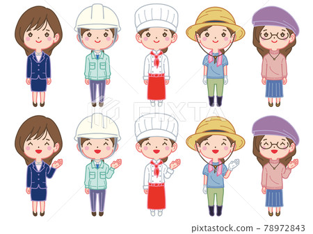 Illustrations of various occupations Women Illustrations of various occupations Women 78972843