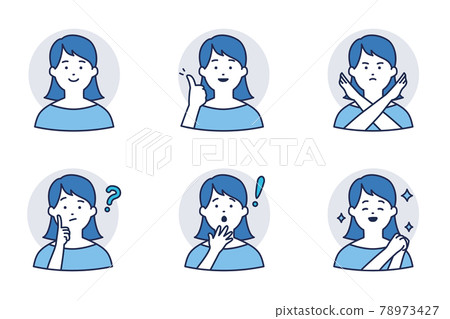Young girl facial expression 78973427