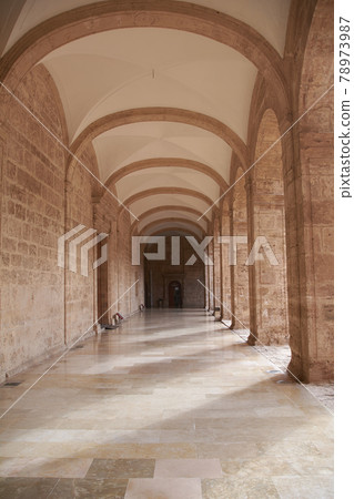 Columns of the old church 78973987