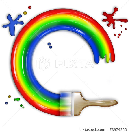 paint a rainbow paint a rainbow 78974233