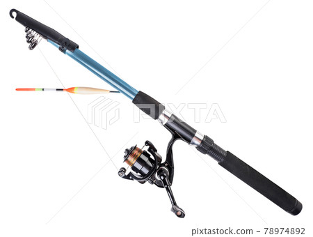 Fishing rod for catching fish on a white background. Isolated 78974892