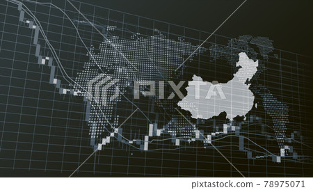 中國單調數字股票圖表圖像 中國單調數字股票圖表圖像 78975071