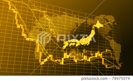 Japan's golden digital stock chart image 78975074