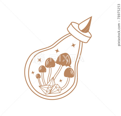 Esoteric symbols. Mystic and magic design with crystals, sun, stars, skull and moon. 78975253