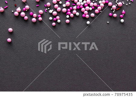 Decorations for pastry Decorations for pastry on gray background. Postcard. Cake decorating Decorations for pastry Decorations for pastry on gray background. Postcard. Cake decorating 78975435