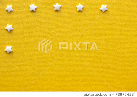 Decorations for pastry on yellow background. Cake decorating Decorations for pastry on yellow background. Cake decorating 78975438