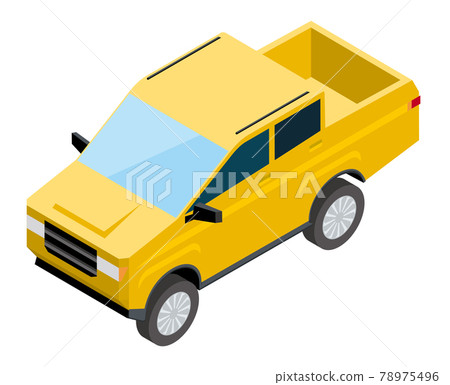 SUV 汽車皮卡車等距汽車插圖 3D 3D 插圖白色背景 78975496