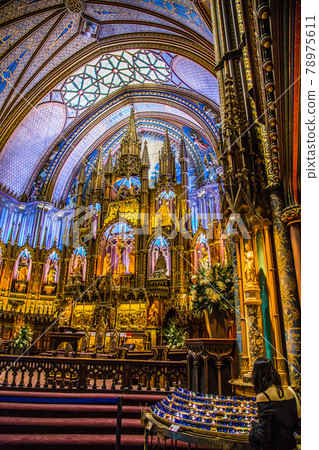 Notre Dame Cathedral in Montreal in Canada Notre Dame Cathedral in Montreal in Canada 78975611