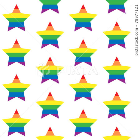 Vector seamless pattern of lgbt rainbow flag star 78977121