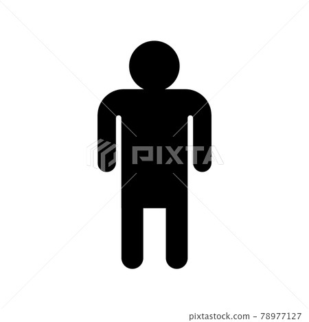 Vector flat male man silhouette sign 78977127
