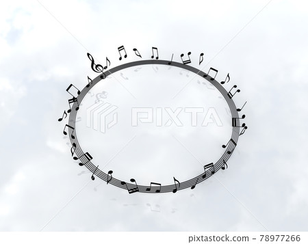 框架黑色音符小圓圈CG圖邊 框架黑色音符小圓圈CG圖邊 78977266