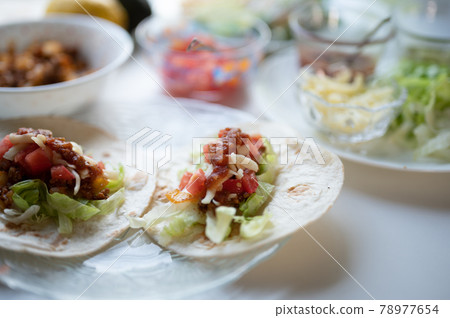 Mexican food classic tacos 78977654