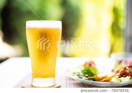 Delicious draft beer and tacos in midsummer Delicious draft beer and tacos in midsummer 78978836