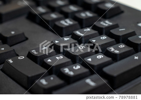 Numeric keypad on black computer keyboard 78978881