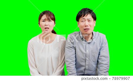 Men and women cheering Chromakey composition 78979907