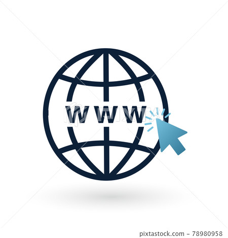 Click to go to online website or internet flat vector icon for apps and websites. Click to go to online website or internet flat vector icon for apps and websites. 78980958