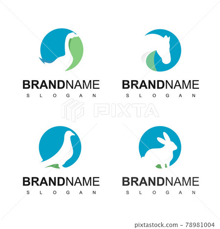Farm Animal Logo Design Vector 78981004