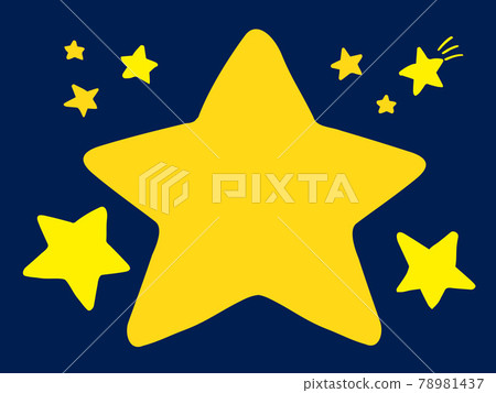 夜空中可愛的流星/手寫插圖 78981437