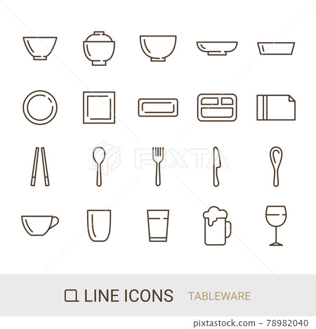 Product icon Tableware line icon Product icon Tableware line icon 78982040