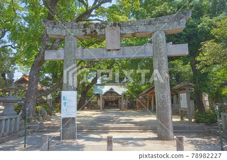 福岡縣中川市荒仁神社的牌坊 福岡縣中川市荒仁神社的牌坊 78982227