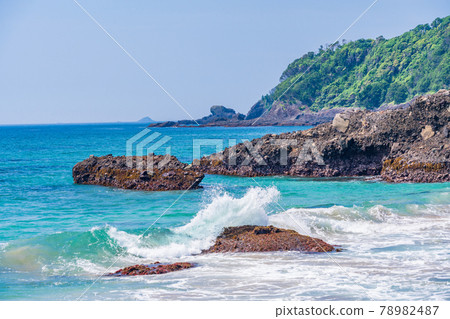 (Shizuoka Prefecture) Kisami Ohama Beach in Izu Shimoda, a beach full of tropical atmosphere 78982487
