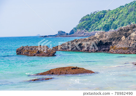 (Shizuoka Prefecture) Kisami Ohama Beach in Izu Shimoda, a beach full of tropical atmosphere 78982490