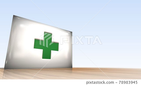 Mad green cross flag reflected on the floor 4-3-1 Mad green cross flag reflected on the floor 4-3-1 78983945