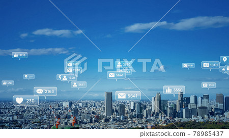 SNS marketing social media social network 78985437