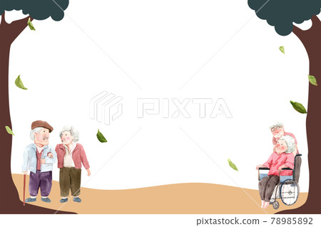 Happy grandparent frame watercolor Happy grandparent frame watercolor 78985892