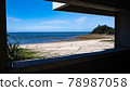 Beautiful beach seen from the window 78987058