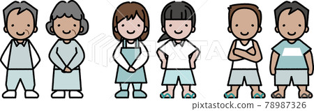 One color for everyday wear of people living on the beach One color for everyday wear of people living on the beach 78987326
